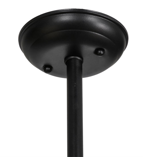 Meyda Lighting Jaula 10" Solar Black Pendant Light With Clear Shade Glass