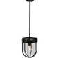 Meyda Lighting Jaula 10" Solar Black Pendant Light With Clear Shade Glass