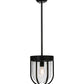 Meyda Lighting Jaula 10" Solar Black Pendant Light With Clear Shade Glass