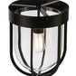 Meyda Lighting Jaula 10" Solar Black Pendant Light With Clear Shade Glass
