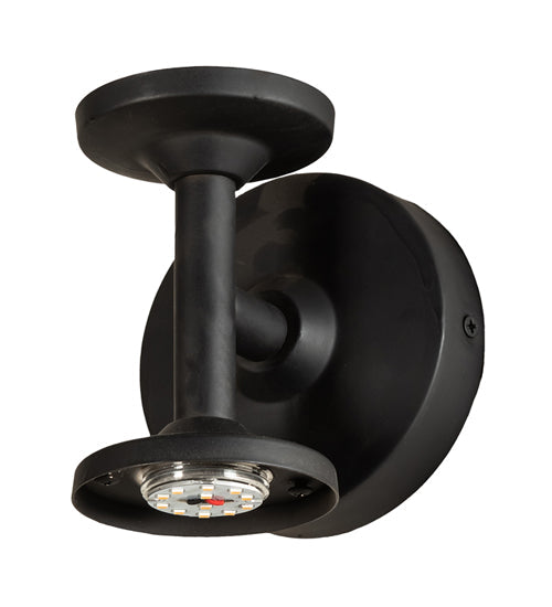 Meyda Lighting Jaula 5" 2-Light Flat Black Wall Sconce With White Opaque Shade Glass
