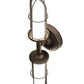 Meyda Lighting Jaula 5" 2-Light Weathered Brass Wall Sconce With White Opaque Shade Glass