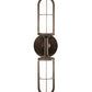 Meyda Lighting Jaula 5" 2-Light Weathered Brass Wall Sconce With White Opaque Shade Glass