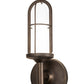 Meyda Lighting Jaula 5" 2-Light Weathered Brass Wall Sconce With White Opaque Shade Glass