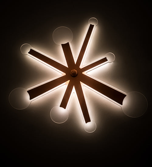 Meyda Lighting Jax 12" LED Autumn Blaze Wall Sconce With Contrail Mist Idalight Shade