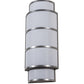 Meyda Lighting Jayne 10" LED Nickel Wall Sconce With White Statuario Idalight & Textrene Shade