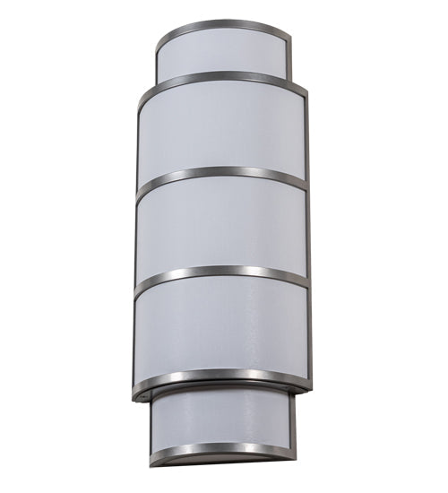 Meyda Lighting Jayne 10" LED Nickel Wall Sconce With White Statuario Idalight & Textrene Shade