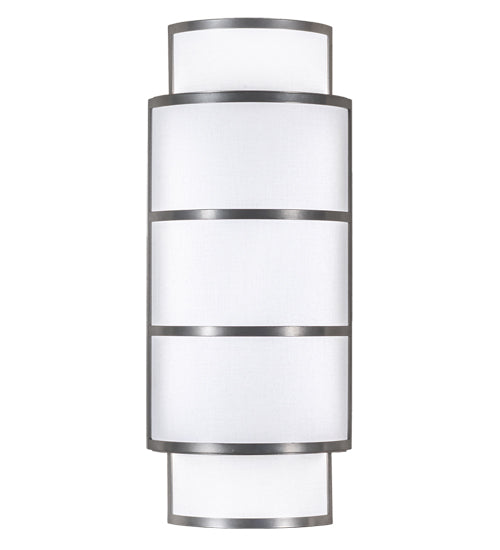 Meyda Lighting Jayne 10" LED Nickel Wall Sconce With White Statuario Idalight & Textrene Shade