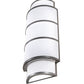 Meyda Lighting Jayne 10" LED Nickel Wall Sconce With White Statuario Idalight & Textrene Shade