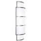 Meyda Lighting Jayne 10" LED Nickel Wall Sconce With White Statuario Idalight & Textrene Shade