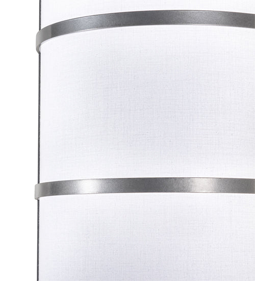 Meyda Lighting Jayne 10" LED Nickel Wall Sconce With White Statuario Idalight & Textrene Shade