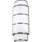 Meyda Lighting Jayne 10" LED Nickel Wall Sconce With White Statuario Idalight & Textrene Shade