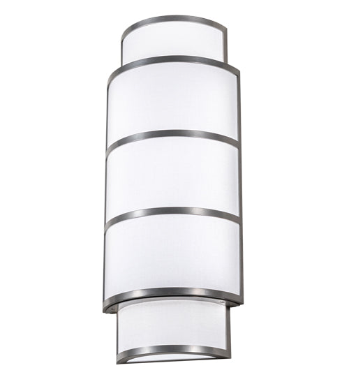 Meyda Lighting Jayne 10" LED Nickel Wall Sconce With White Statuario Idalight & Textrene Shade