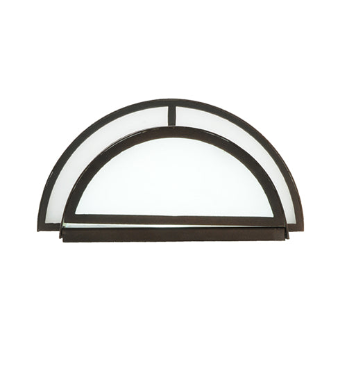 Meyda Lighting Jayne 11" 2-Light Mahogany Bronze Wall Sconce With White Statuario Idalight Shade