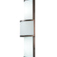 Meyda Lighting Jayne 11" 2-Light Mahogany Bronze Wall Sconce With White Statuario Idalight Shade