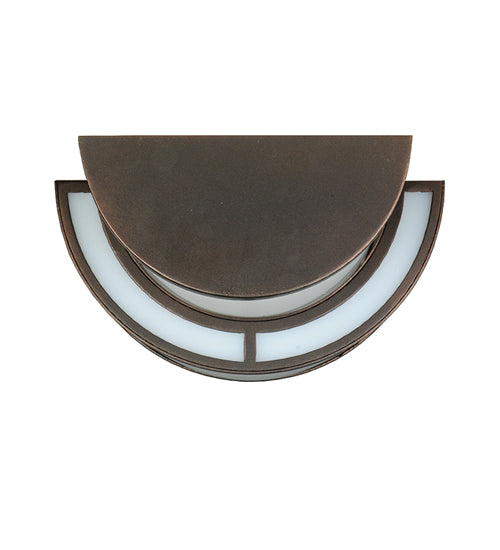 Meyda Lighting Jayne 11" 2-Light Mahogany Bronze Wall Sconce With White Statuario Idalight Shade