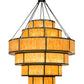 Meyda Lighting Jayne 120" 56-Light 6-Tier Oil Rubbed Bronze Pendant Light With Ambra Siena Idalight Shade