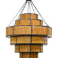Meyda Lighting Jayne 120" 56-Light 6-Tier Oil Rubbed Bronze Pendant Light With Ambra Siena Idalight Shade