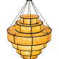 Meyda Lighting Jayne 120" 56-Light 6-Tier Oil Rubbed Bronze Pendant Light With Ambra Siena Idalight Shade
