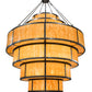 Meyda Lighting Jayne 120" 56-Light 6-Tier Oil Rubbed Bronze Pendant Light With Ambra Siena Idalight Shade