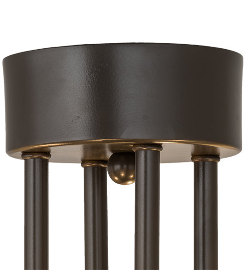 Meyda Lighting Jayne 170881 24" 6-Light 2-Tier Timeless Bronze Pendant Light With Beige Sahara Taupe Idalight Shade Glass