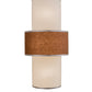 Meyda Lighting Jayne 24" 4-Light Nickel Wall Sconce With Mahogany & Eggshell Textrene Shade