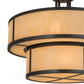 Meyda Lighting Jayne 24" 6-Light 2-Tier Timeless Bronze Pendant Light With Beige Sahara Taupe Idalight Shade Glass