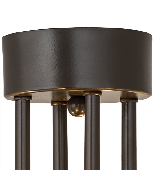 Meyda Lighting Jayne 24" 6-Light 2-Tier Timeless Bronze Pendant Light With Beige Sahara Taupe Idalight Shade Glass