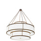 Meyda Lighting Jayne 245871 66" 20-Light 3-Tier Rustic Iron Pendant Light With White Statuario Idalight Shade