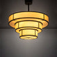 Meyda Lighting Jayne 36" 10-Light 3-Tier Timeless Bronze Pendant Light With Amber Tawnyrock Idalight Shade