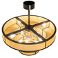 Meyda Lighting Jayne 36" 10-Light 3-Tier Timeless Bronze Pendant Light With Amber Tawnyrock Idalight Shade