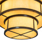 Meyda Lighting Jayne 36" 10-Light 3-Tier Timeless Bronze Pendant Light With Amber Tawnyrock Idalight Shade