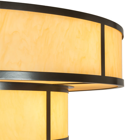 Meyda Lighting Jayne 36" 10-Light 3-Tier Timeless Bronze Pendant Light With Amber Tawnyrock Idalight Shade