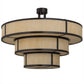 Meyda Lighting Jayne 36" 10-Light 3-Tier Timeless Bronze Pendant Light With Beige Sahara Taupe Idalight Shade Glass