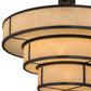 Meyda Lighting Jayne 36" 10-Light 3-Tier Timeless Bronze Pendant Light With Beige Sahara Taupe Idalight Shade Glass