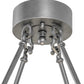 Meyda Lighting Jayne 36" 12-Light 4-Tier Pewter Pendant Light With Whitestone Idalight Shade