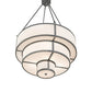 Meyda Lighting Jayne 36" 12-Light 4-Tier Pewter Pendant Light With Whitestone Idalight Shade