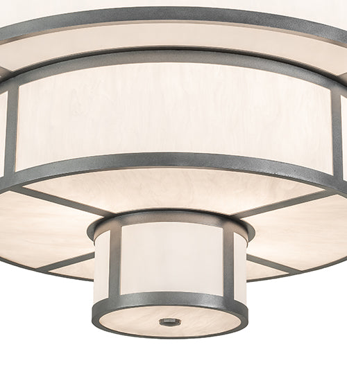 Meyda Lighting Jayne 36" 12-Light 4-Tier Pewter Pendant Light With Whitestone Idalight Shade