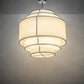 Meyda Lighting Jayne 42" 20-Light 5-Tier Nickel Pendant Light With Beige Provostone Idalight Shade