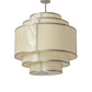 Meyda Lighting Jayne 42" 20-Light 5-Tier Nickel Pendant Light With Beige Provostone Idalight Shade