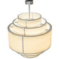 Meyda Lighting Jayne 42" 20-Light 5-Tier Nickel Pendant Light With Beige Provostone Idalight Shade