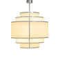 Meyda Lighting Jayne 42" 20-Light 5-Tier Nickel Pendant Light With Beige Provostone Idalight Shade