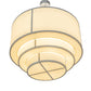Meyda Lighting Jayne 42" 20-Light 5-Tier Nickel Pendant Light With Beige Provostone Idalight Shade