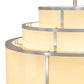 Meyda Lighting Jayne 42" 20-Light 5-Tier Nickel Pendant Light With Beige Provostone Idalight Shade