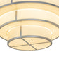 Meyda Lighting Jayne 42" 20-Light 5-Tier Nickel Pendant Light With Beige Provostone Idalight Shade