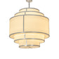 Meyda Lighting Jayne 42" 20-Light 5-Tier Nickel Pendant Light With Beige Provostone Idalight Shade