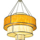 Meyda Lighting Jayne 44" 12-Light 4-Tier Nickel Pendant Light With Ambra Siena Idalight Shade Glass
