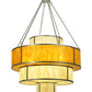 Meyda Lighting Jayne 44" 12-Light 4-Tier Nickel Pendant Light With Ambra Siena Idalight Shade Glass