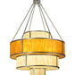 Meyda Lighting Jayne 44" 12-Light 4-Tier Nickel Pendant Light With Ambra Siena Idalight Shade Glass