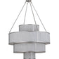 Meyda Lighting Jayne 44" 12-Light 4-Tier Nickel Pendant Light With Whitestone Idalight Shade Glass